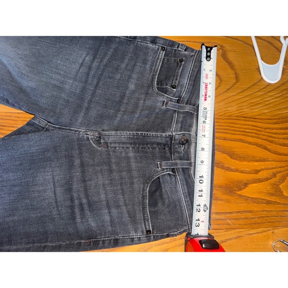 EDWIN Women's Black High Rise Straight Leg Raw Hem Denim Jeans - Picture 8 of 9